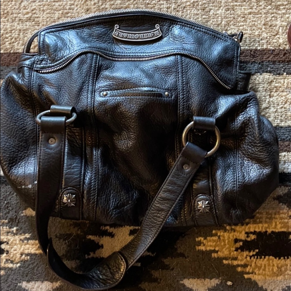 B.Makowsky black leather purse